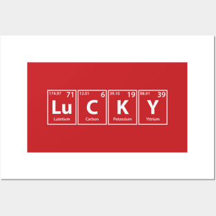 Lucky (Lu-C-K-Y) Periodic Elements Spelling Posters and Art